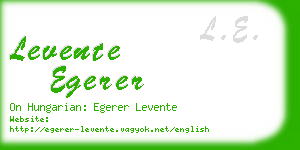 levente egerer business card